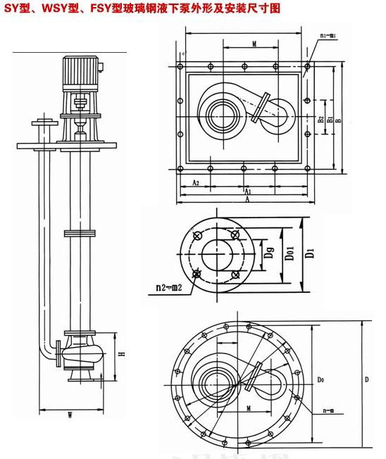 FSY型、WSY型立式玻璃鋼液下泵