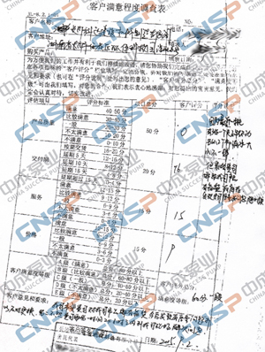 中成泵業(yè)2015年度客戶滿意度調(diào)查展示